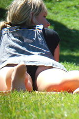 Once again - up skirt in the park